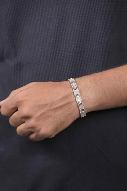 Iced-Out Link Bracelet or Diamond Link Bracelet