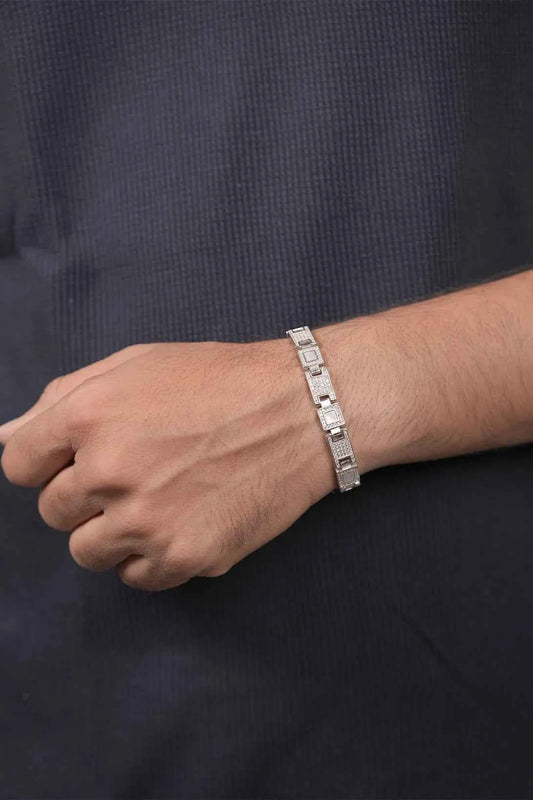 Iced-Out Link Bracelet or Diamond Link Bracelet