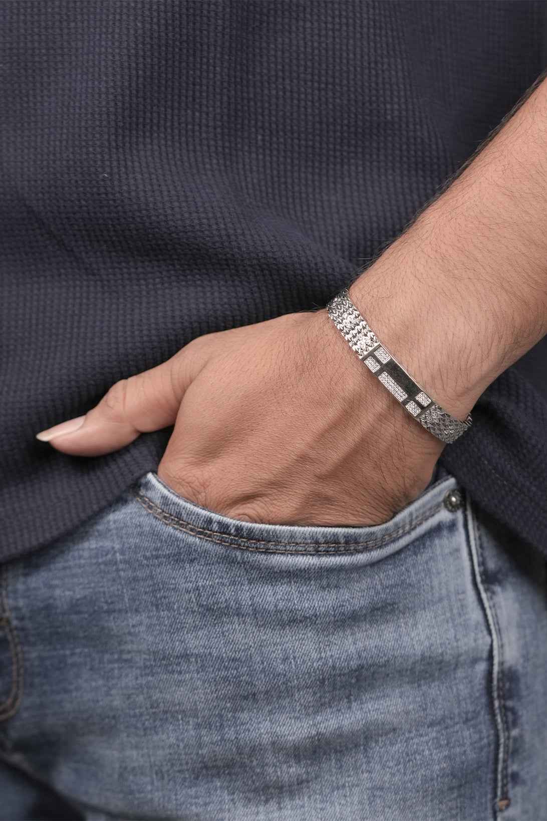 Pave Diamond ID Bracelet