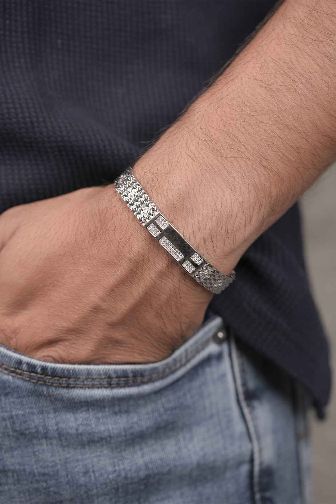 Pave Diamond ID Bracelet