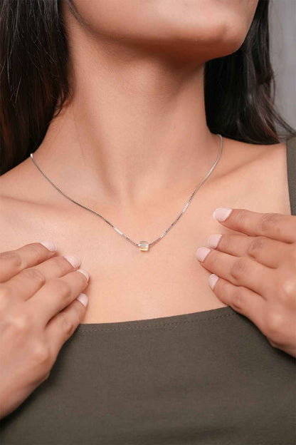 The Aurora Cube Necklace
