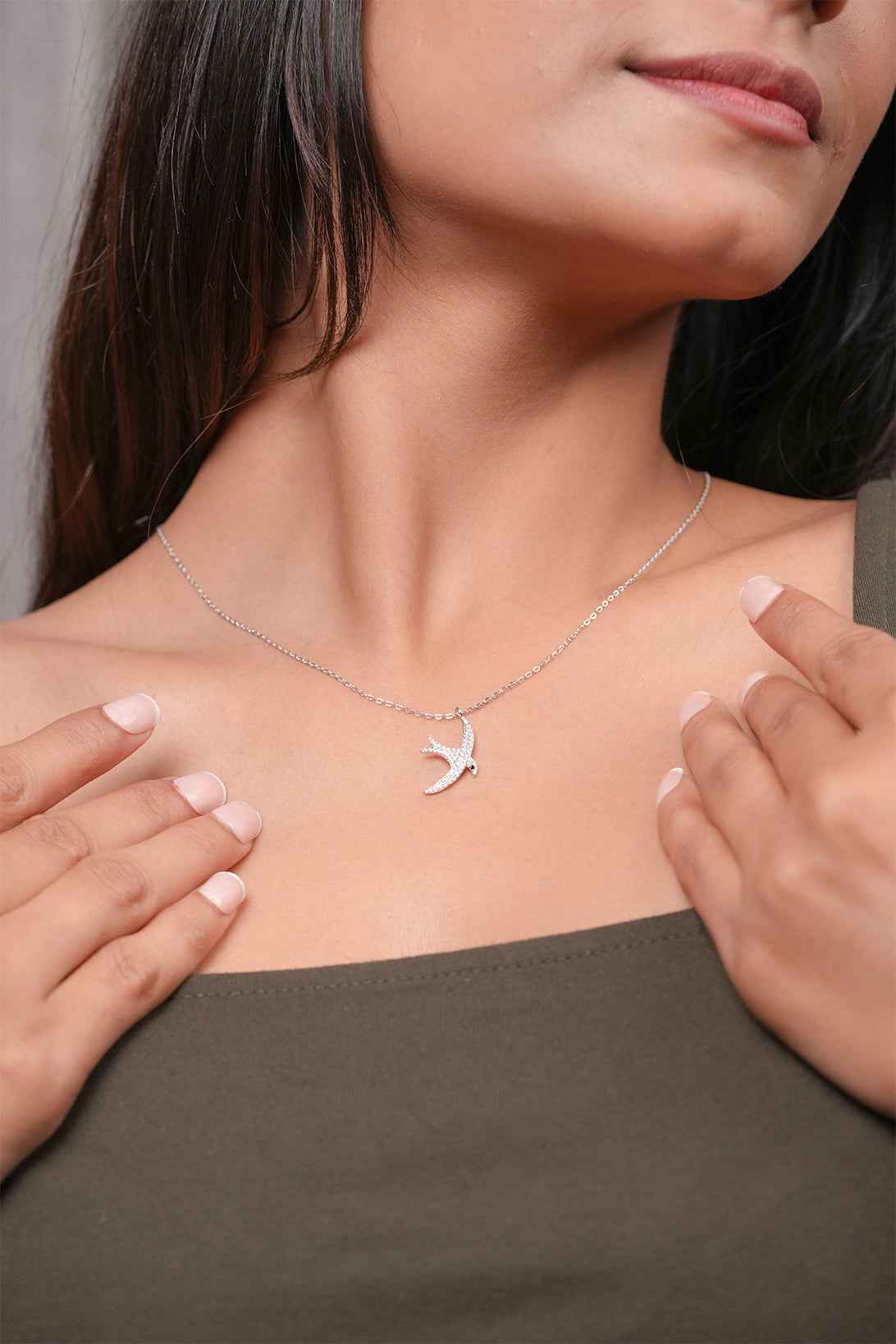 Sparkling Swallow Pendant