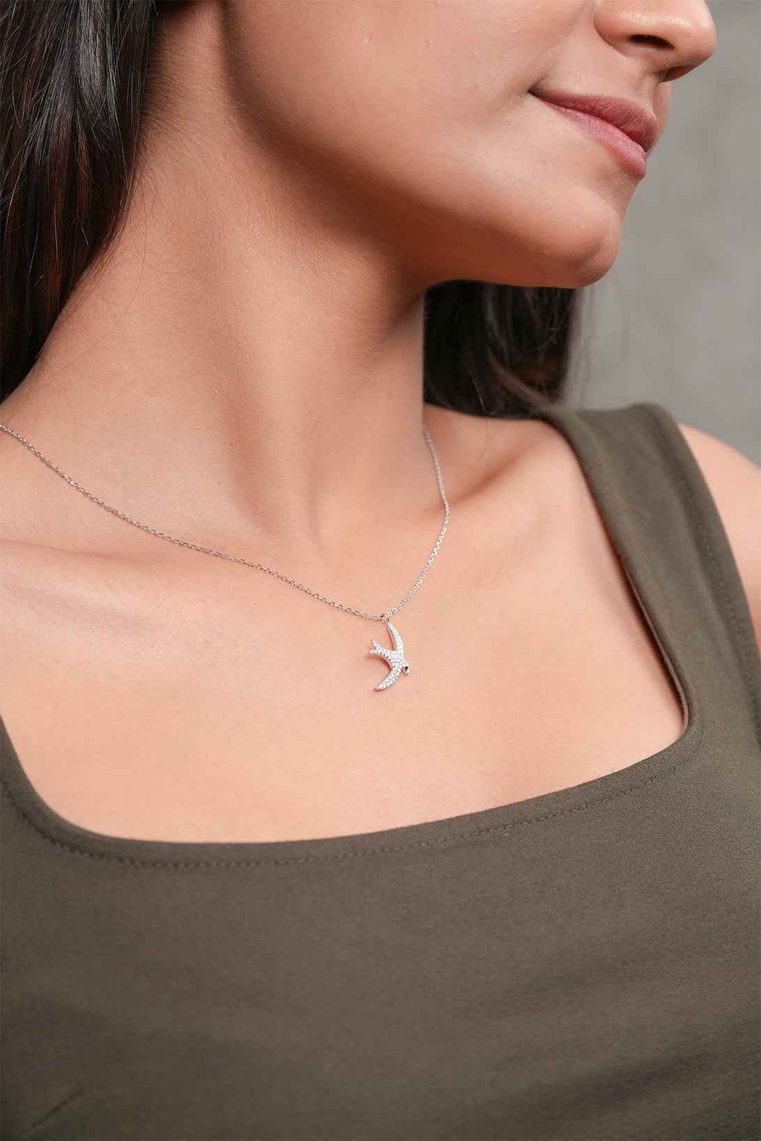 Sparkling Swallow Pendant