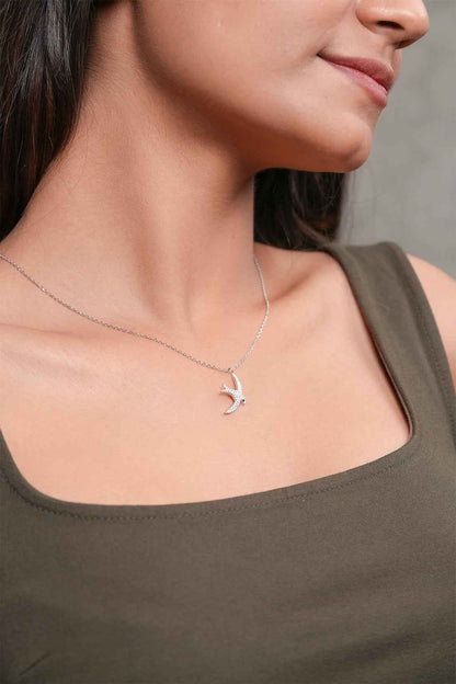 Sparkling Swallow Pendant