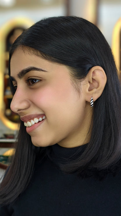 Oval Baguette Sunburst Bali Studs