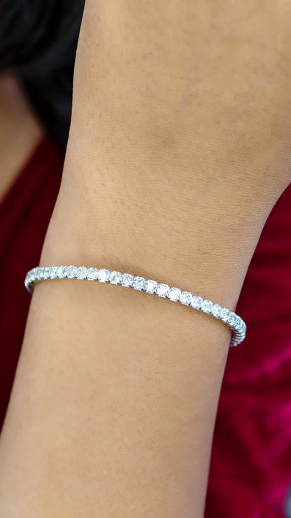 Classic Brilliance Silver Tennis Bracelet