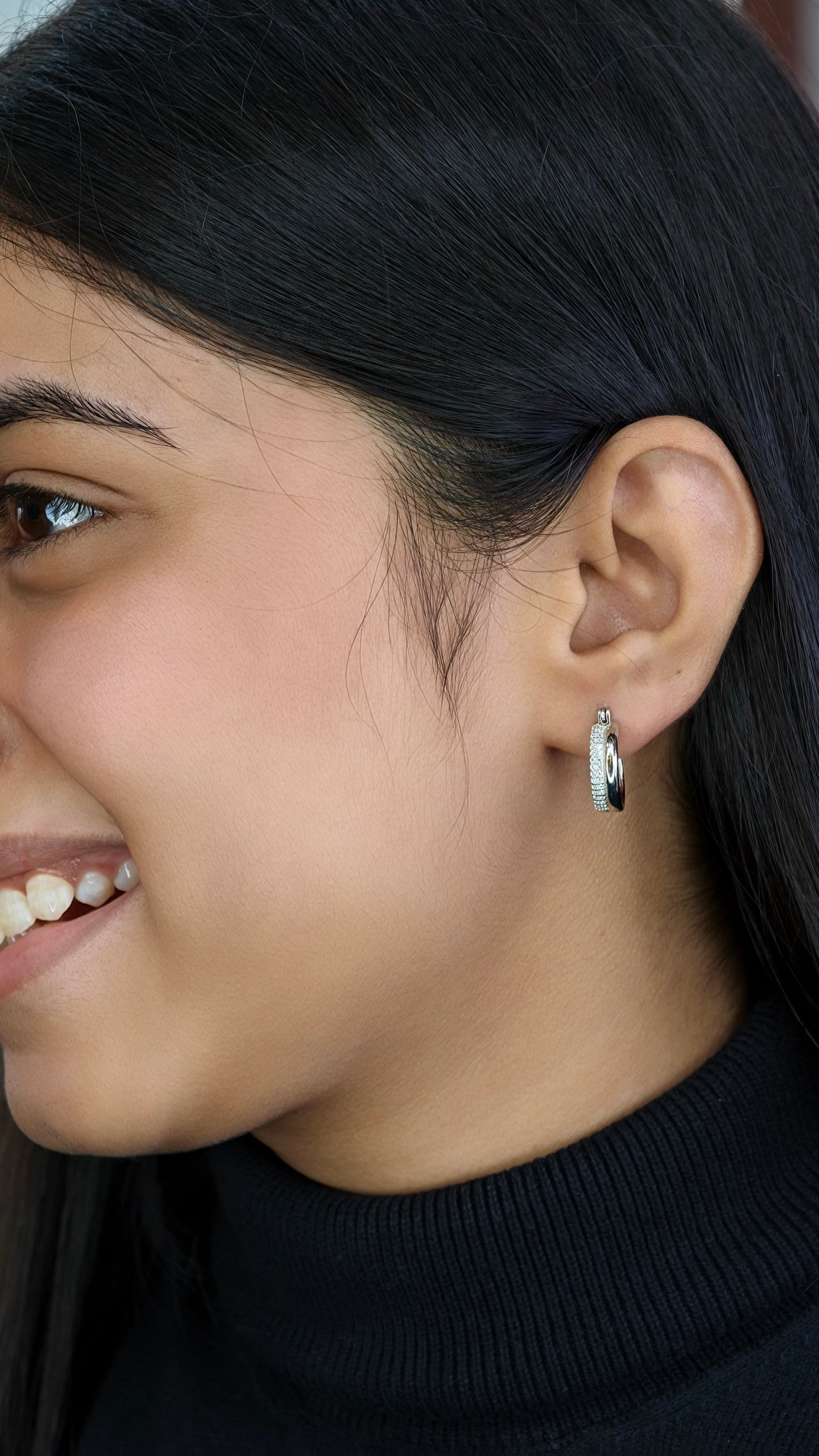 Wide-Profile Brilliant-Cut Statement Hoops