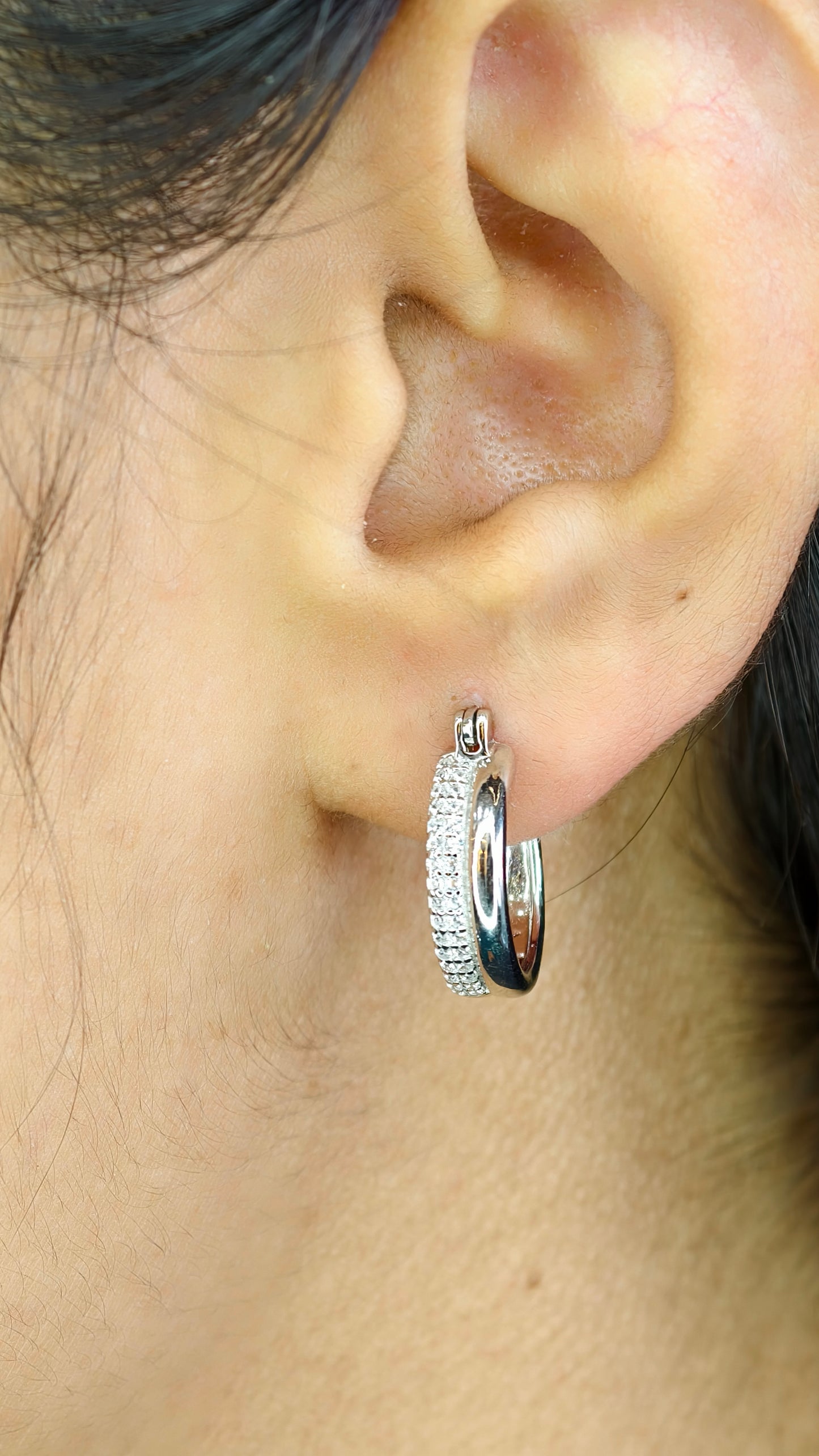 Wide-Profile Brilliant-Cut Statement Hoops