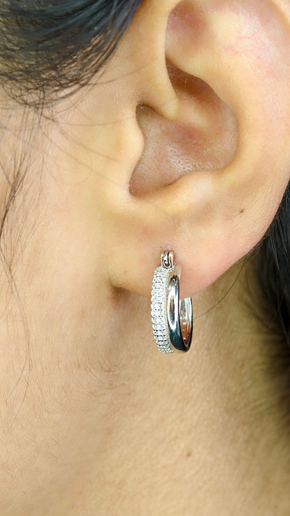 Wide-Profile Brilliant-Cut Statement Hoops