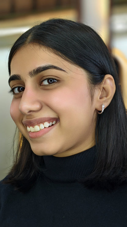 Sleek Reptilian Textured Mini-Hoops