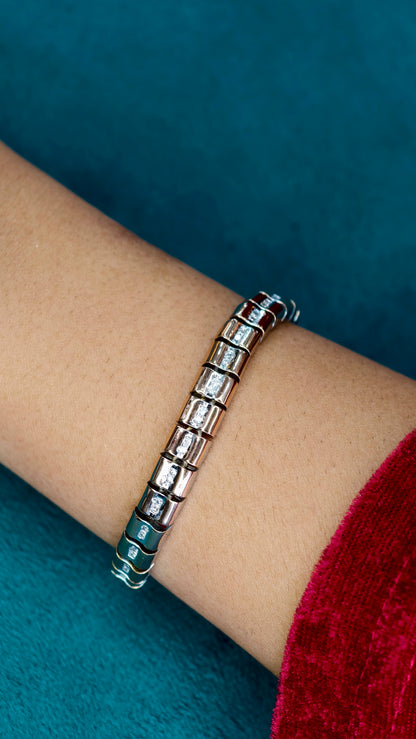 Urban Gleam Link Silver Bracelet