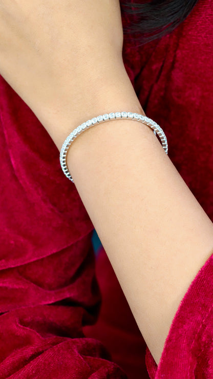 Classic Brilliance Silver Tennis Bracelet