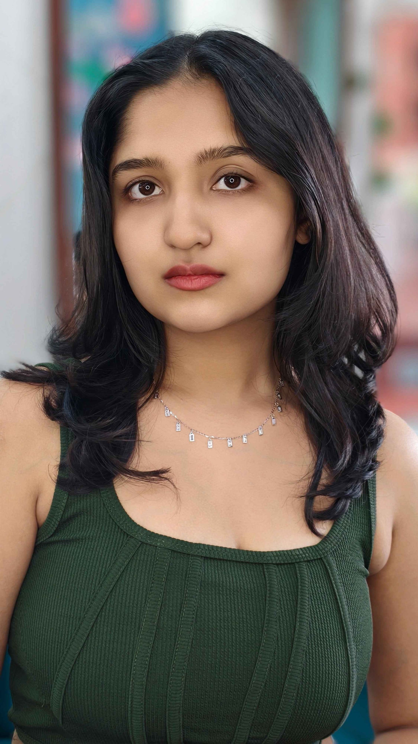 Baguette Glow Fringe Necklace