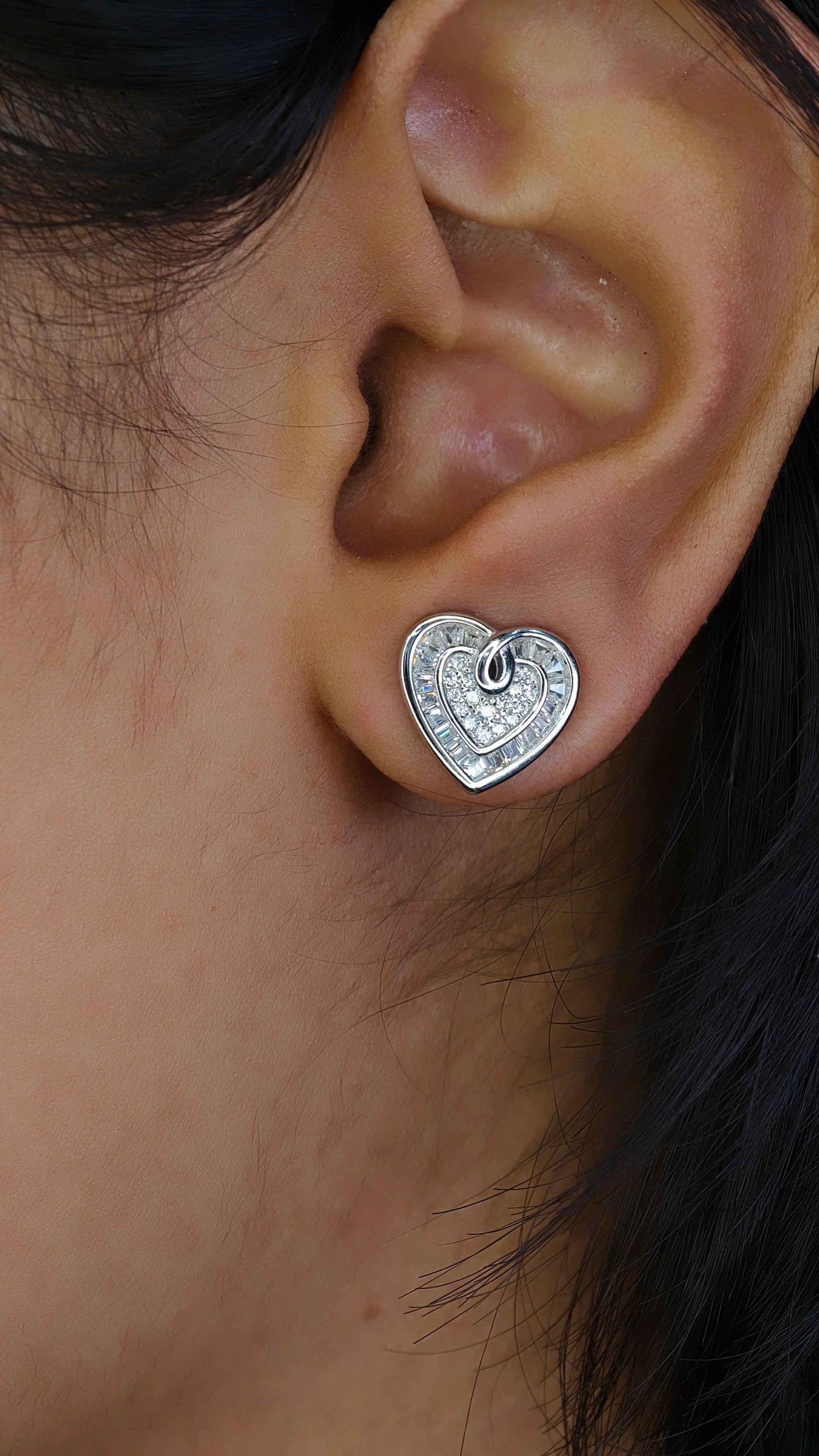 Eternal Love Heart Silver Pendant Set