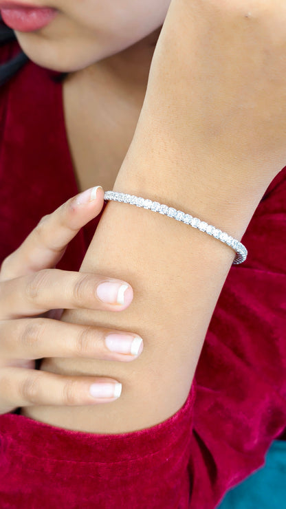 Classic Brilliance Silver Tennis Bracelet