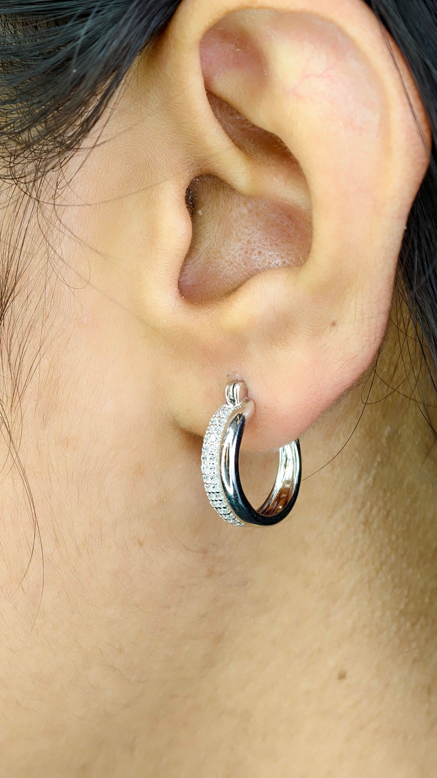 Wide-Profile Brilliant-Cut Statement Hoops