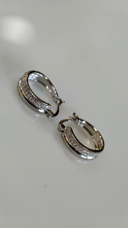 Wide-Profile Brilliant-Cut Statement Hoops