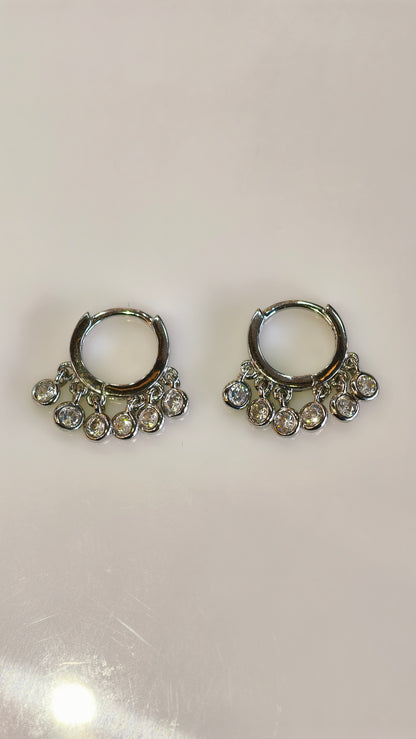 Dainty Droplet Chandelier Hoops