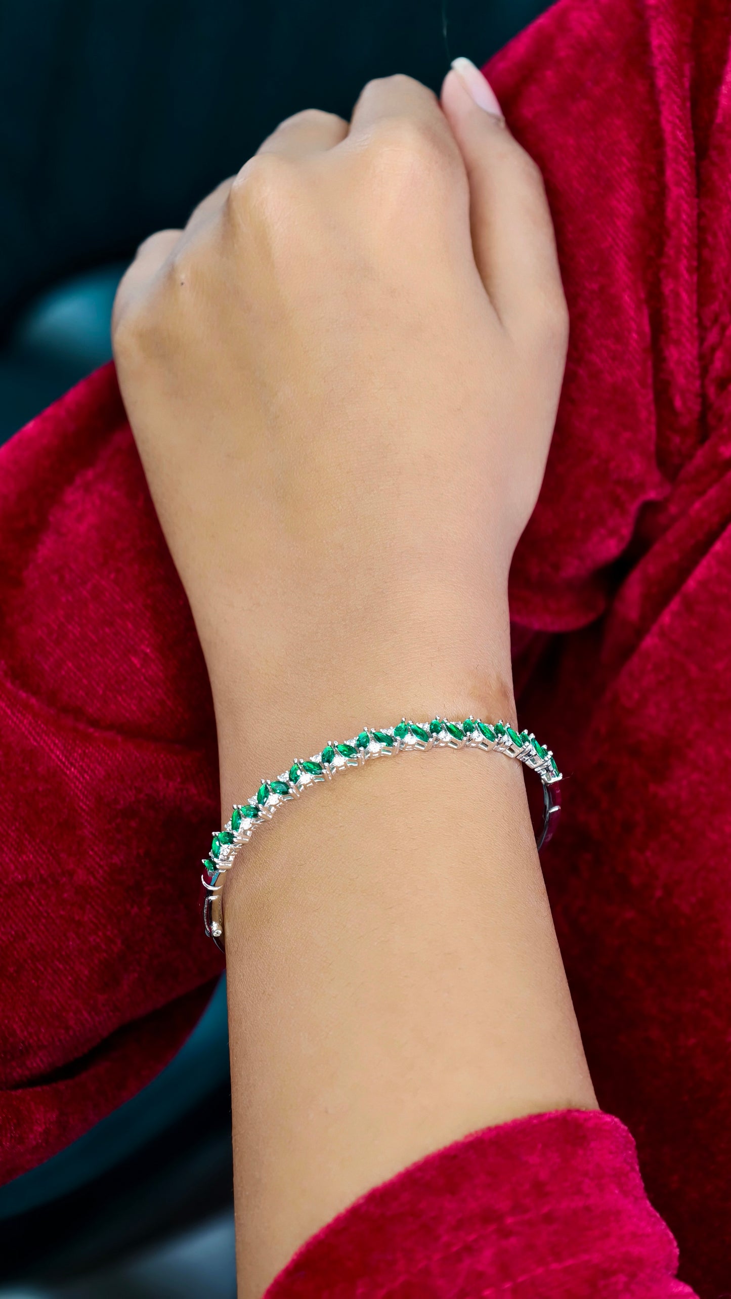 Royal Green Marquise Bracelet