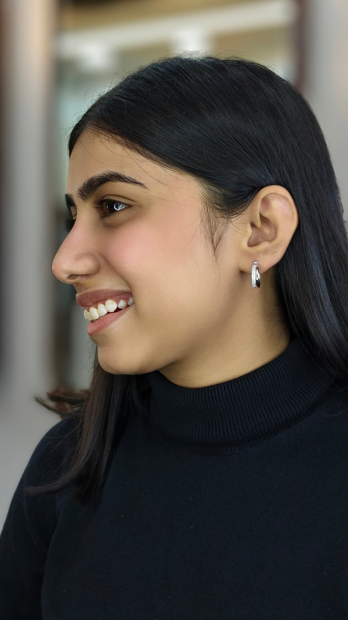 Wide-Profile Brilliant-Cut Statement Hoops