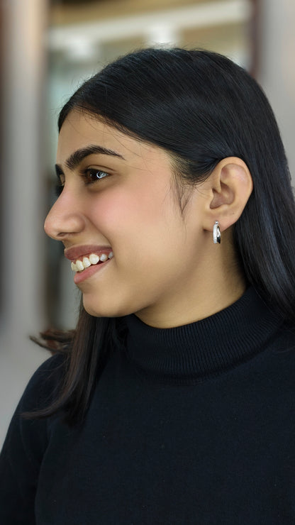 Wide-Profile Brilliant-Cut Statement Hoops