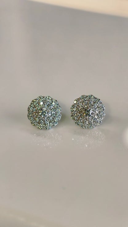 Scalloped Diamond-Style Statement Studs