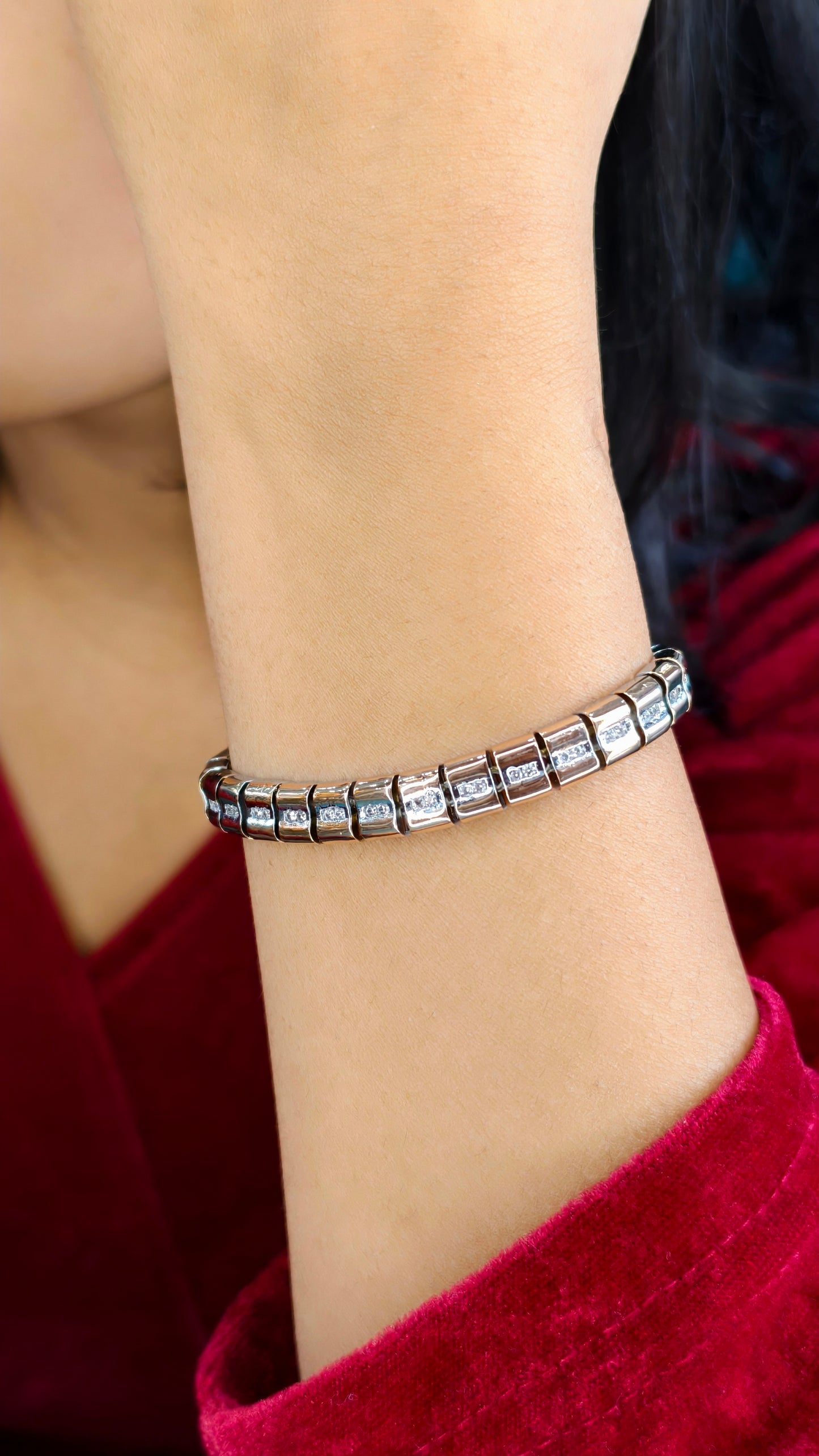 Urban Gleam Link Silver Bracelet
