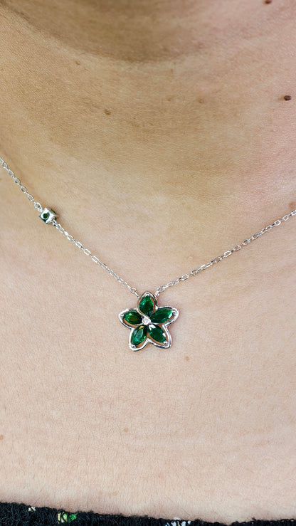 Emerald Bloom Floral Jewelry Set