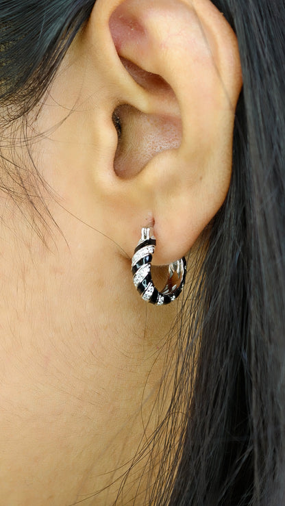 Oval Baguette Sunburst Bali Studs