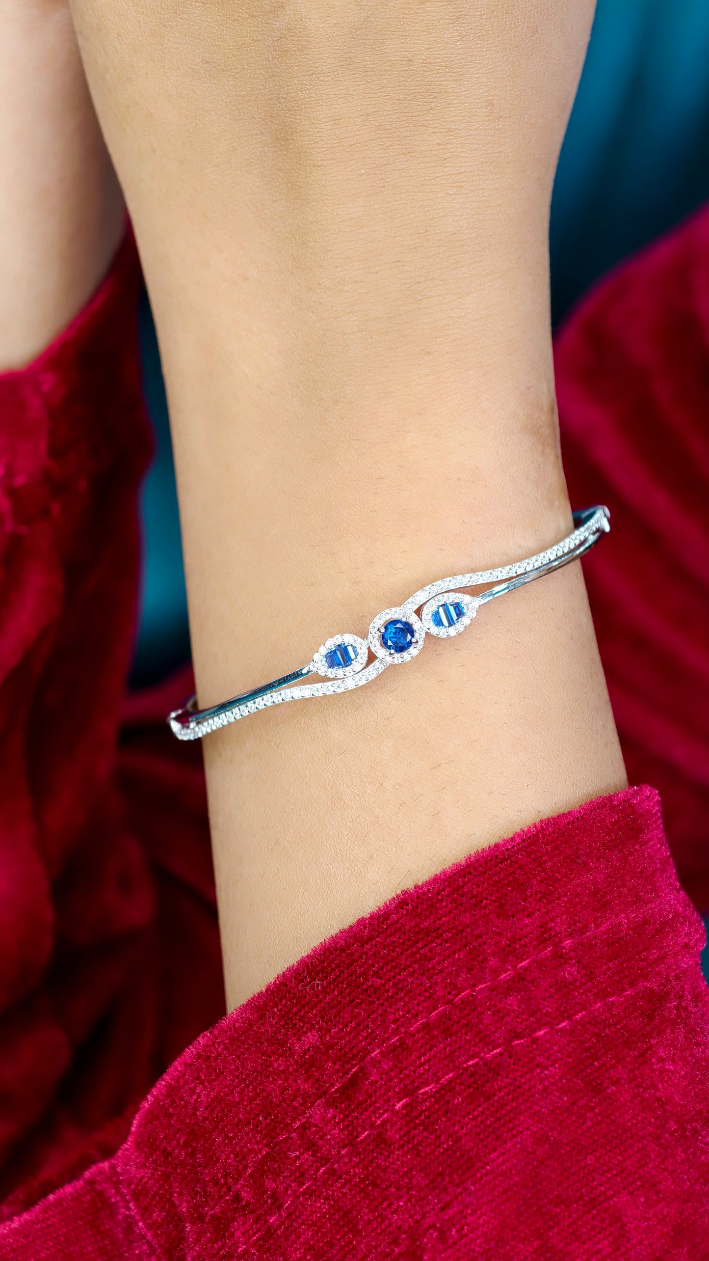Azure Wave Trio Bracelet